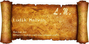 Ludik Malvin névjegykártya